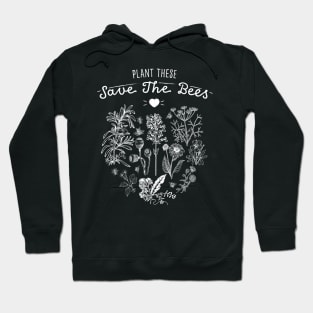 Plant these save the bees - Hippie Nature Heart trees Hoodie